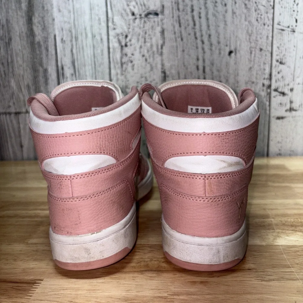 Puma Women's 7.5 High Top Sneakers Rebound Lay Up SL White Pink  Shoes